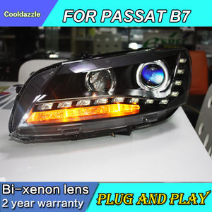 Feu pour Volkswagen <span class=keywords><strong>Passat</strong></span> B7 2011-2015, phare à LED avec yeux d'ange, feu <span class=keywords><strong>de</strong></span> <span class=keywords><strong>jour</strong></span> - Product Image 4
