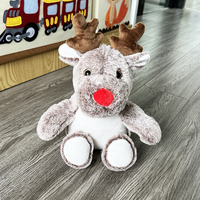 Peluche personnalisée renne, adorable animal en peluche, poupée cerf avec logo brodé, jouet doux OEM ODM, cadeau pour enfants