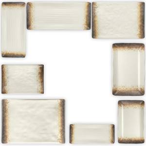 Grande assiette rectangulaire en mélamine de 8/10/12 pouces, style nordique, assiette à barbecue japonaise, assiette à sushi - Product Image 3