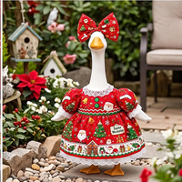 Costume de Noël pour oie de jardin de 23 pouces, motif dessin animé, réglable, avec bandeau à nœud, pour décoration de jardin, patio et pelouse