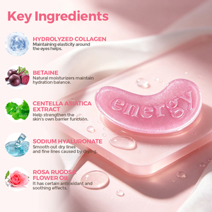 Masque pour les yeux en cristal rose Gmpc Factory, <span class=keywords><strong>anti</strong></span>-poches, <span class=keywords><strong>anti</strong></span>-<span class=keywords><strong>cernes</strong></span>, patchs hydrogel au collagène - Product Image 5