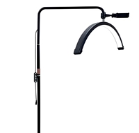 Lampe de sol professionnelle en forme de U, demi-lune, avec protection oculaire, réglable, pour salon de beauté, extensions de cils, maquillage, studio