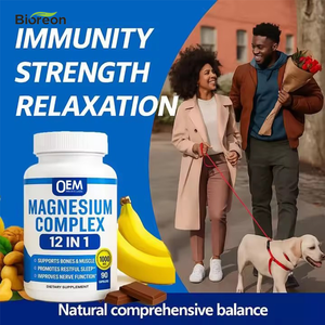Capsules de complexe de magnésium Aeglewell en marque propre, 300 mg, glycinate, malate, <span class=keywords><strong>citrate</strong></span>, complément alimentaire pour le sommeil, relaxation musculaire - Product Image 3