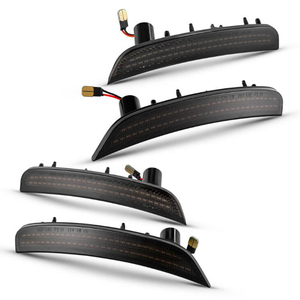 Nouveaux feux de position latéraux à LED avec lentilles fumées rouge et jaune, kit d'éclairage de pare-chocs avant/arrière pour Fiat 500/500C Abarth 2012-2017 - Product Image 3