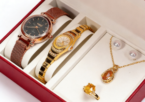 Boîte de rangement rectangulaire de protection pour montres, colliers et bagues – Coffret cadeau pour bijoux et montres – Offre spéciale - Product Image 2