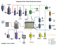 Système d'électrolyse au chlore-alkali pour la production de NaOH à 35 % et d'hypochlorite de sodium à haute concentration