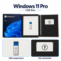 Logiciel Windows 11 Pro Professional avec clé de licence sur clé USB pour PC portable, version anglaise mondiale, activation en ligne