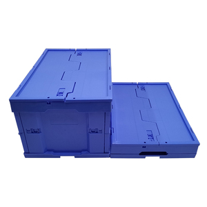Vegetable Plastic Crates High Quality Large 40L 50L 60L Eurobox Plastic Folding Crate Turnover Euro Eu Box Foldable Storage Lock Collapsible With Lid