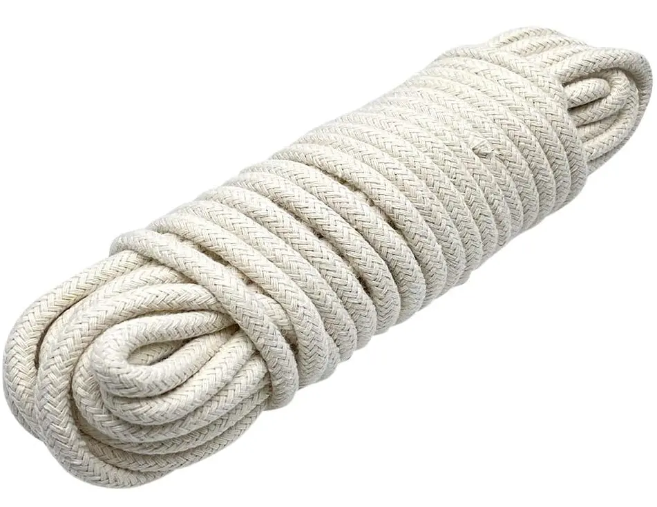6mm 8mm 10mm corde de coton de couleur naturelle corde de coton de traction pour les sacs suspendus ou le crochet