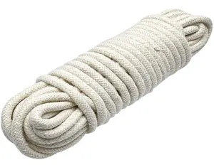 Cuerda de algodón de color natural de 6mm, 8mm y 10mm, cuerda de algodón extensible para colgar en la pared, bolsas o ganchillo