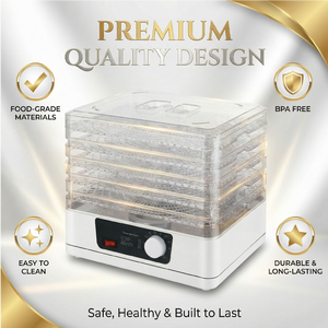 Deshidratador Eléctrico <span class=keywords><strong>de</strong></span> Alimentos <span class=keywords><strong>de</strong></span> 5 Bandejas para Uso Doméstico, Ecológico, Silencioso, para <span class=keywords><strong>Frutas</strong></span>, <span class=keywords><strong>Verduras</strong></span>, Carne Seca, Hierbas, Carne <span class=keywords><strong>de</strong></span> Animales <span class=keywords><strong>y</strong></span> Alimentos para Mascotas - Product Image 4