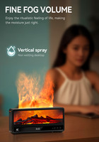 Diffuseur d'arômes pour cheminée, lumière d'ambiance 3D en forme de flamme, huile essentielle créative, humidificateur d'air en bois grainé pour la maison, transfrontalier