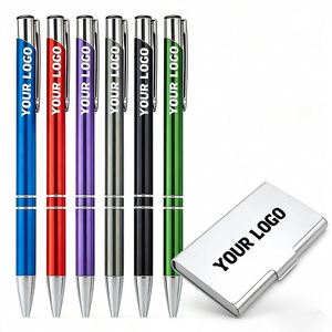 Wholesale Custom Ball Business Promotional <b>Gift</b> Aluminum Alloy Ballpoint <b>Pens</b> High Quality Ballpen With Logo - Product Image 1