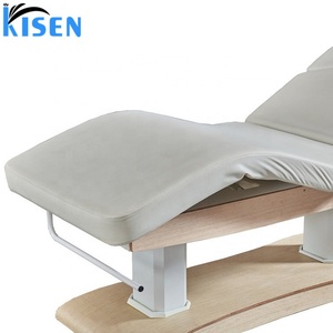 Kisen pink Wooden Base Nails Salon Furniture Package Table Foot Massage <b>Bed</b> for Beauty Treatment - Product Image 3