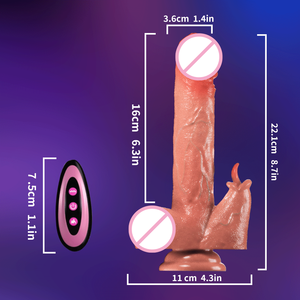 Ferngesteuerter Dehnbarer Schwingender Realistischer Dildo-Vibrator für Frauen Stoßender Beheizbarer Vibrator Lebensechter Zungen-Dildo Erotikspielzeug für Erwachsene - Product Image 6