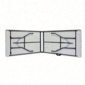 Tables pliantes de fête de haute qualité en gros, réglables, 6 pieds, 8 pieds, rectangulaires, en plastique HDPE, avec cadre métallique, portables, pour usage extérieur, personnalisables - Product Image 6