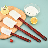 Ensemble de spatules en silicone pour gâteaux avec manche en PP, résistant à la chaleur, écologique, passe au lave-vaisselle, outil de pâtisserie et de cuisine