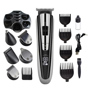 Eléctrica 5 en 1 hombres <span class=keywords><strong>Kit</strong></span> de aseo con Trimmer profesional sin cortar el pelo para <span class=keywords><strong>Barba</strong></span> cabeza cuerpo Y la cara - Product Image 1