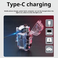 Briquet électrique étanche à double arc plasma avec lampe torche, rechargeable USB Type-C, pour extérieur, vente en gros, logo personnalisé