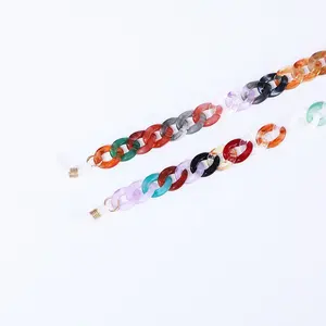 Eyewear Popular Large Glasses Colorful Anti Slip Chains Colorful Sunglasses Chain Acrylic Sun Glasses Chain