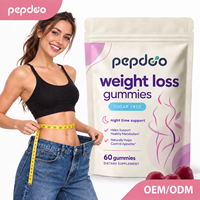 Gummies amaigrissantes pour adultes PEEDOO OEM, brûleur de graisse naturel de nuit, ventre plat, faible teneur en glucides, certifié HACCP, compléments vitaminiques
