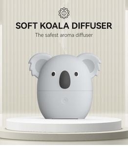Difusor de Aromas Eléctrico de Silicona Suave con Diseño de Koala, Portátil, 80 ml, Ultrasilencioso, con Aroma a Agua y Aceites Esenciales - Product Image 1