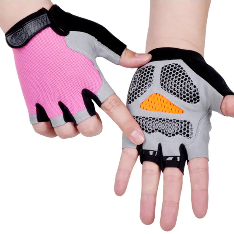 Wholesale Cycling Anti-slip Anti-sweat Men Women Half Finger Gloves Breathable Anti-shock Sports Gloves Bike Bicycle Glove