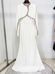 Bettergirl 2025 Autunno Inverno Nuovo <span class=keywords><strong>Abito</strong></span> <span class=keywords><strong>Lungo</strong></span> <span class=keywords><strong>con</strong></span> <span class=keywords><strong>Maniche</strong></span> <span class=keywords><strong>a</strong></span> <span class=keywords><strong>Pipistrello</strong></span> Decorato <span class=keywords><strong>con</strong></span> Perline e Diamanti - Product Image 6