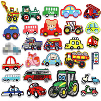Patch brodé personnalisé en polyester à repasser, motif transport de dessin animé, pour casquette de camionneur et vêtements