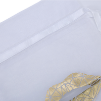 Emballage transparent de haute qualité Organza Cordon Bonbons Bijoux Sac en maille Conception personnalisée Logo Réutilisable sac cadeau en organza transparent