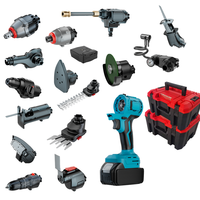 Kit de 18 outils électriques multiples 21 V, perceuse sans fil rechargeable au lithium, kit combiné d'outils électriques sans fil pour l'automobile