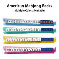 Mahjong américain personnalisé en acrylique bleu à 4 couches, gravé des deux côtés/impression UV, taille/couleur/motif personnalisés, + accessoires pour jeux et cadeaux