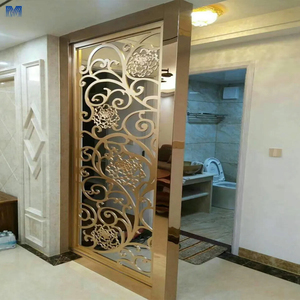 Hiệu suất chất lượng cao sơn tĩnh điện dọc bài phòng hàng rào nhôm trang trí màn hình phong cách hiện đại phòng kim loại Divider - Product Image 1