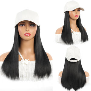Casquette de baseball pour femme avec perruque, cheveux longs et raides, en tissu maillé résistant à la chaleur 1B88H2710610710822T AT545 - Product Image 1