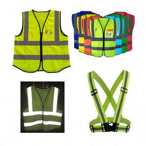 Chalecos DE SEGURIDAD reflectantes de fuente de poliéster de malla de punto de viaje nocturno con estampado de logotipo - Product Image 1