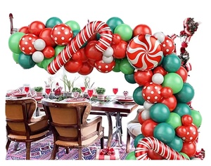 Archi per Feste di <span class=keywords><strong>Capodanno</strong></span>, Catena di Palline in Pellicola di Alluminio Croccante per Vigilia di Natale, Materiale in Lattice per Feste Natalizie - Product Image 1