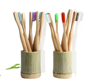 Wholesale bpa free custom logo 100% Eco-friendly bamboo toothbrush