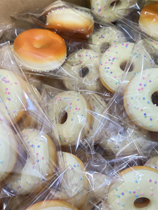 Sweetness Party Decor Photo Shoot 8.5cm Donut Models Adorable Crafted Plastic Vanilla Chocolate Glaze Colorful Sprinkles <b>Beads</b> - Product Image 6