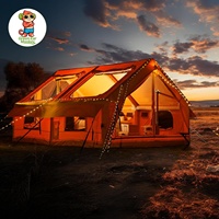 Tente de camping gonflable 12m, grande tente de camping extérieure pour la nuit, équipement de camping en PVC, colonne d'air, imperméable, portable