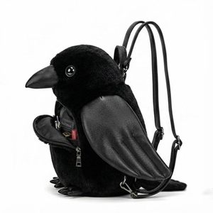 กระเป๋าเป้รูปนกกาสีดำสไตล์โกธิคสุดพิเศษ  กระเป๋าทรงสัตว์แปลกตา  อุปกรณ์เสริมสำหรับชุดฮาโลวีนสำหรับเด็กผู้หญิง - Product Image 5