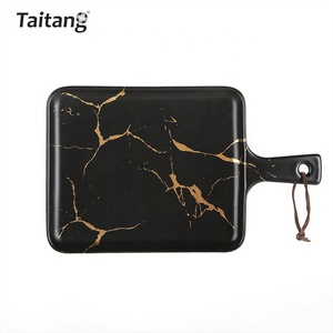 Juego de vajilla estilo occidental italiano de lujo para restaurante, platos de fruta y Pizza de Color blanco y negro, Moderno - Product Image 2