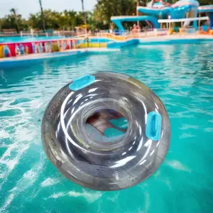 Anel de natação inflável do rio, pvc transparente simples, tubo transparente para o parque aquático da água