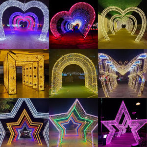 Túnel <span class=keywords><strong>de</strong></span> Luces LED Gigante 3D para Exteriores, Decoración Navideña para Entrada <span class=keywords><strong>de</strong></span> Vehículos, Arco, IP65 Impermeable, Exhibición para Calles - Product Image 4