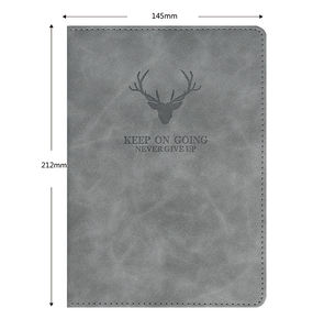 Cadeaux de réunion d'affaires noir noir estampage budget planificateur notebookpromotionb5 pu leather2024 2025 bord doré - Product Image 5