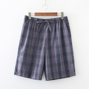 Pantaloni a pigiama estivi in cotone scozzese da uomo con motivo personalizzato pantaloncini da salotto Casual e taglie comode per dormire - Product Image 3