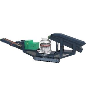 โรงงานผลิตเครื่องบดหินกรวด ทราย บดหินแบบกรวย เครื่องบดหินเคลื่อนที่แบบติดตั้งบนรถตีนตะขาบ - Product Image 1