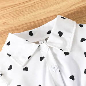 ชุดเสื้อผ้าเด็กฤดูร้อน อายุ 3-8 ปี ชุดลำลองสองชิ้น สไตล์หรูหรา ใส่ได้ทุกวัน ผลิตจากโพลีเอสเตอร์/ผ้าฝ้าย เสื้อแขนยาวสีพื้น - Product Image 3