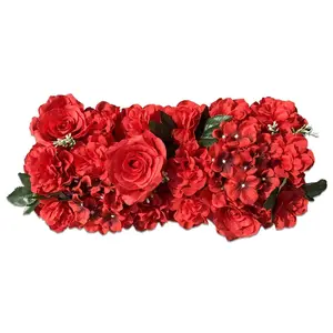 Artificial tale runner rose flowers bouquet for table decoration