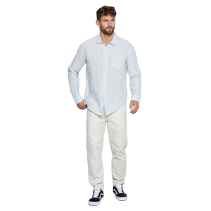 2024 New Arrival Men's Quick Dry Eco-Friendly Breathable 100% Cotton Twill Long Sleeve <b>Shirt</b> Autumn Vacation Fashionable <b>Plaid</b> - Product Image 5