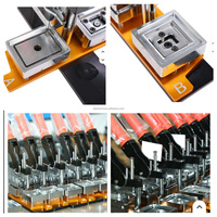 Meilleures ventes : Machine à badges aimantés rectangulaires 65*90MM, rotative de bureau, entièrement en tôle métallique pour la fabrication de petits cadeaux